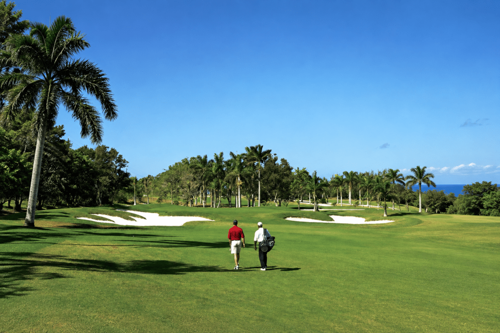 Fairways and tropical scenery at Rose Hall