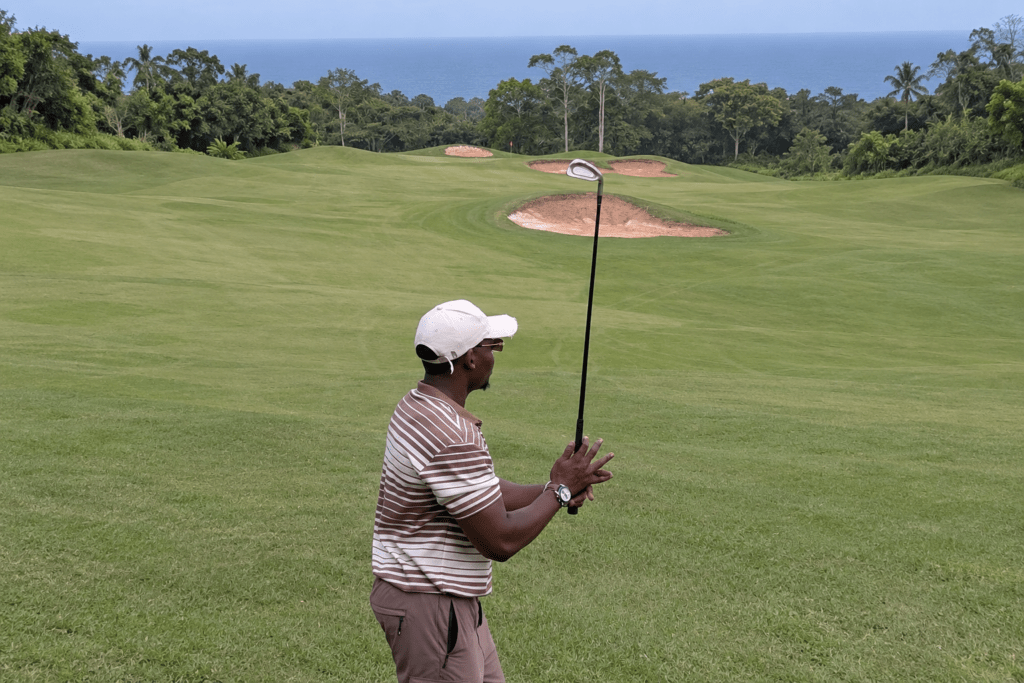 Golfer on the Rose Hall course